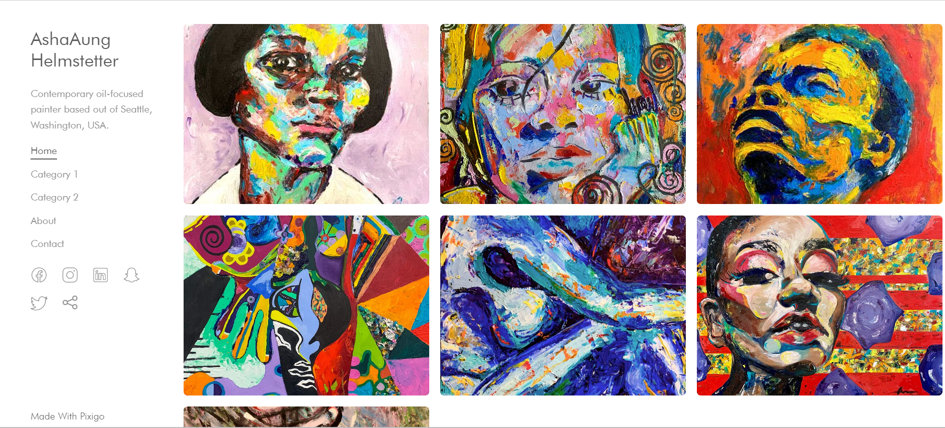 Artist Portfolio Project Image